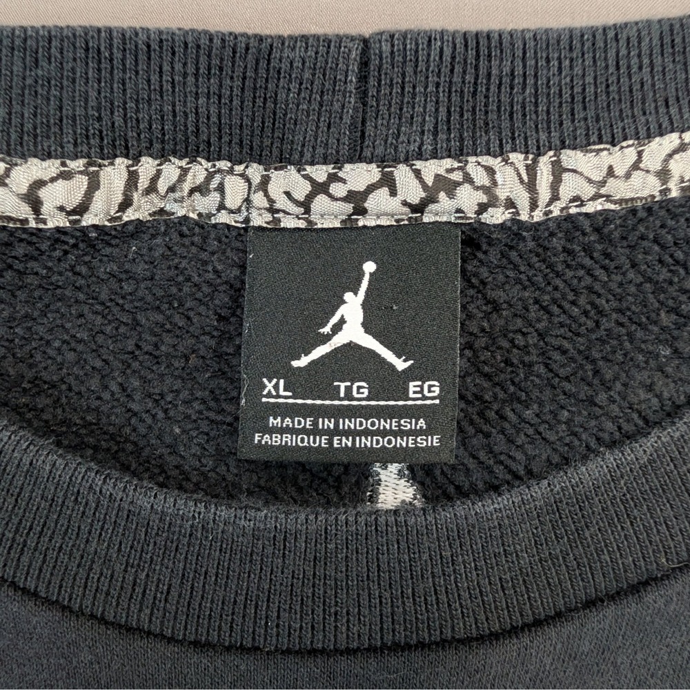 Jordan Flight Club Crewneck Sweatshirt XL Black Fleece Jumpman Graphic - Picture 5 of 13